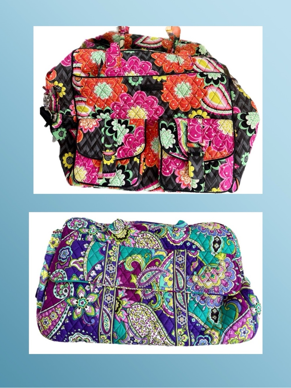 Vera Bradley Grand Traveler + Grand Cargo Travel Bag Set – Retired Patterns